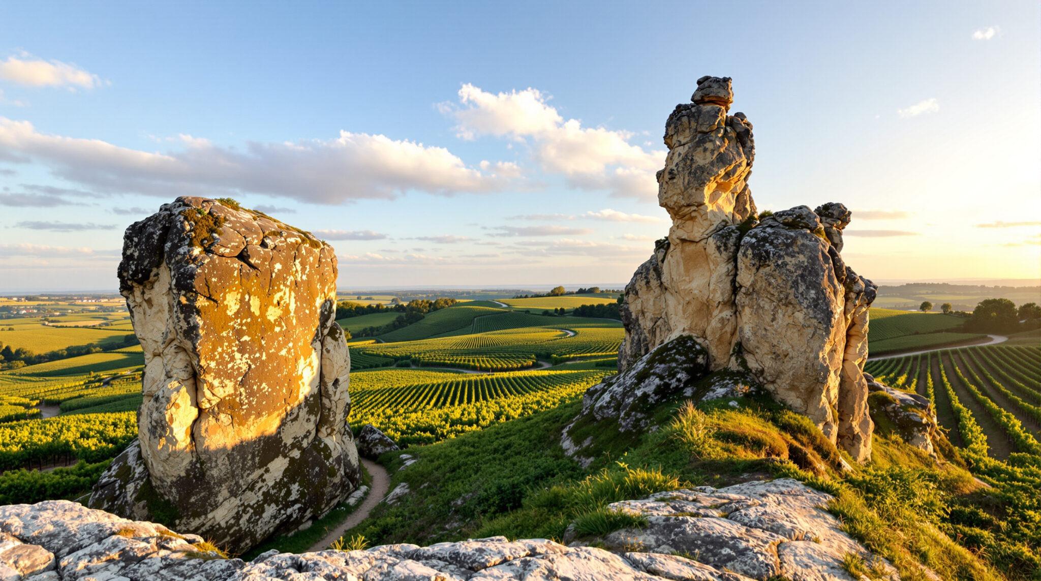 partez à l’aventure sur la roche de solutré ! découvrez une randonnée emblématique où histoire préhistorique et panorama exceptionnel se rencontrent au cœur de la bourgogne.